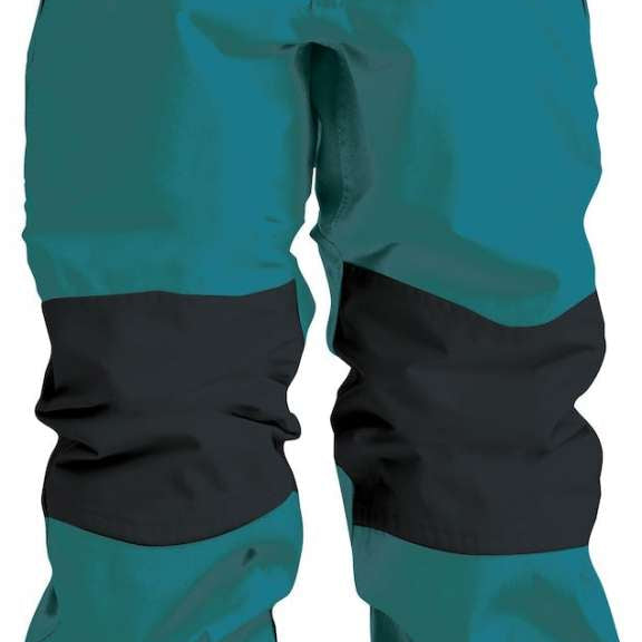 Boss Insulated Pant - A pair of green snow pants with black accents and a belt loop on the waistband.