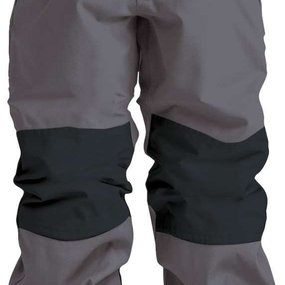Airblaster Junior's Boss Insulated Pant 2024 - Black insulated snow pants with a black belt and zippered pockets on both sides.