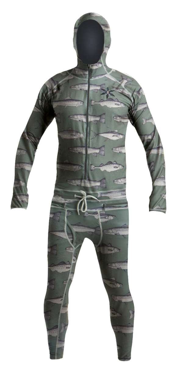 Airblaster Classic Ninja Suit 2022 - Black ninja suit with a white and grey pattern of ninjas in various poses.