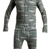 Airblaster Classic Ninja Suit 2022 - Black ninja suit with a white and grey pattern of ninjas in various poses.