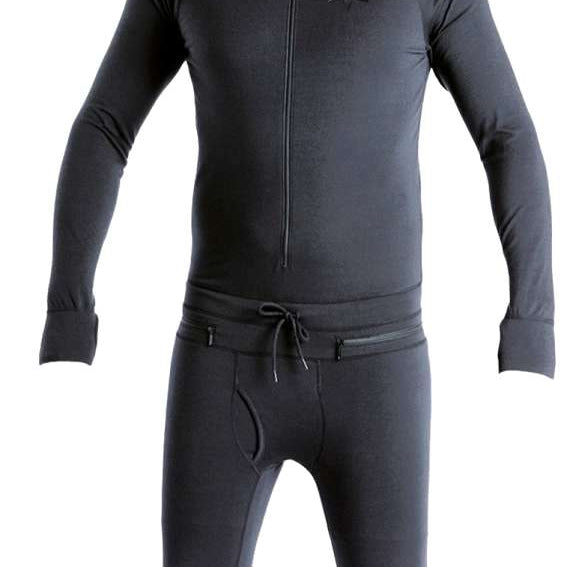 Airblaster Classic Ninja Suit 2022 - Black full-body suit with a hood and zipper down the front.