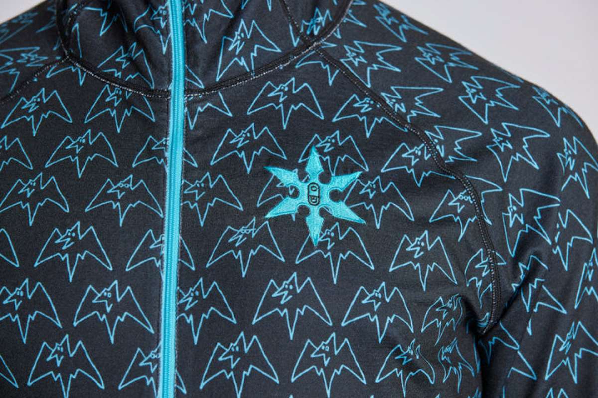 Airblaster Classic Ninja Suit 2024 - Black suit with light blue ninja star logo on chest.