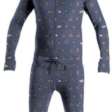Airblaster Classic Ninja Suit 2024 - Black snowsuit with a repeating pattern of ninjas in various poses and weapons.