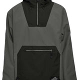 Airblaster Freedom Shell Pullover 2024 - A black pullover with a hood and zipper down the front.