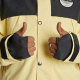 Airblaster Guide Shell Jacket 2024 - A black jacket with a white logo on the left chest and a zipper closure.