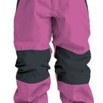 Airblaster Junior's Boss Insulated Pant 2022 - Black snow pants with a white logo on the left leg, featuring a black belt and zippered pockets.