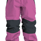Airblaster Junior's Boss Insulated Pant 2022 - Black snow pants with a white logo on the left leg, featuring a black belt and zippered pockets.