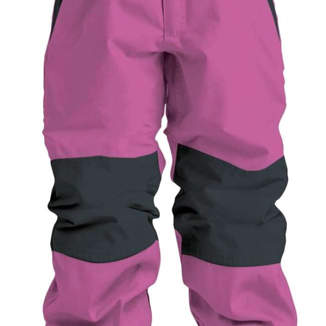 Airblaster Junior's Boss Insulated Pant 2022 - Black snow pants with a white logo on the left leg, featuring a black belt and zippered pockets.