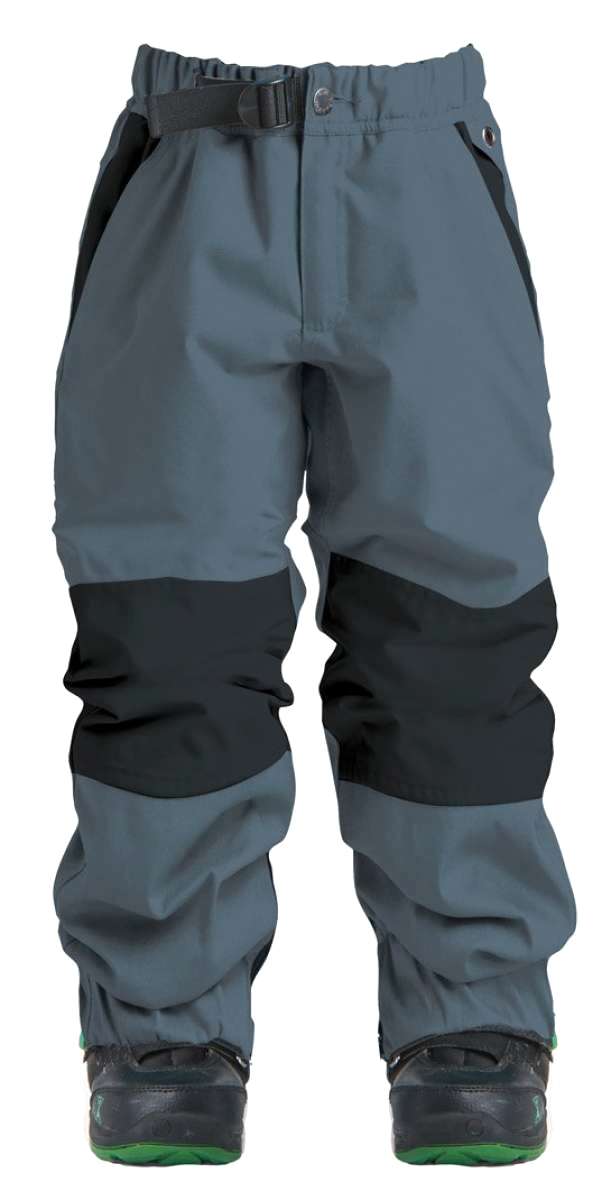 Airblaster Junior's Boss Insulated Pant 2022 - Black snow pants with a black belt and zippered pockets.