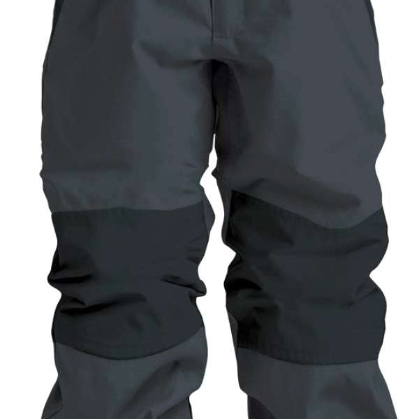 Airblaster Junior's Boss Insulated Pant 2022 - Black snow pants with a black belt and silver buckle on the waist.