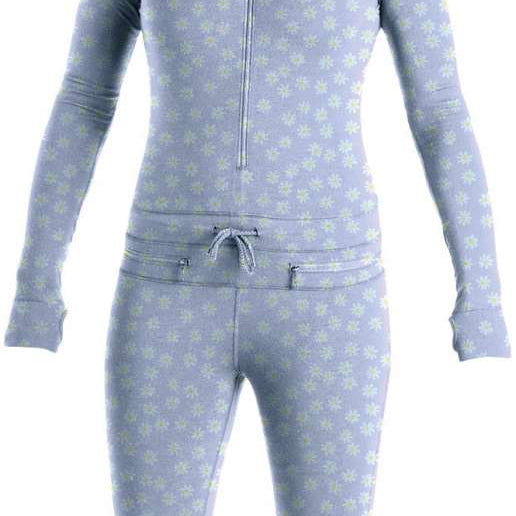 Airblaster Women's Classic Ninja Suit 2023 - Black snowsuit with white logo on chest and black zipper down front.