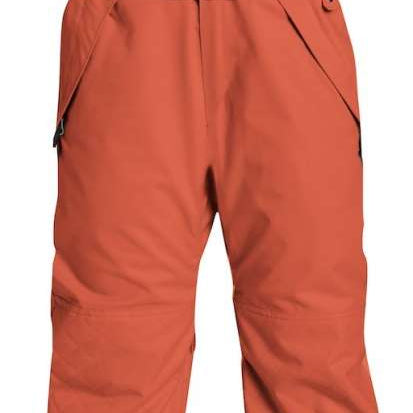 Airblaster Women's Hot Shell Bib Pant 2024 - Black bib with white snowflake pattern and black zippers on legs.