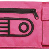 Airblaster Leg Bag 2022-2023 - A pink leg bag with a black zipper and black strap handle.