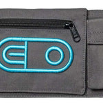 Airblaster Leg Bag 2024 - Gray bag with a black zipper on top and a blue logo in the center.