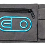 Airblaster Leg Bag 2024 - Gray bag with a black zipper on top and a blue logo in the center.