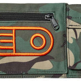 Airblaster Leg Bag 2024 - Black bag with white logo on front, featuring a zippered pocket and adjustable strap.