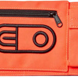 Airblaster Leg Bag 2024 - Black bag with white logo on front, featuring a zippered pocket and adjustable strap.