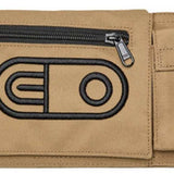 Airblaster Leg Bag 2024 - Black bag with zippered pocket on front and two side pockets.