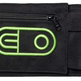 Airblaster Leg Bag 2024 - Black bag with neon green logo on front.