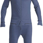 Airblaster Merino Ninja Suit 2023 - A dark gray, full-body suit with a hood and zipper down the front.