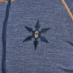 Airblaster Ninja Suit Merino 2022 - A heathered grey suit with a black embroidered ninja star logo on the chest.
