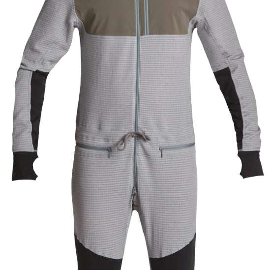 Airblaster Ninja Suit Pro II 2023 - Black snowsuit with white accents and a zipper down the front.