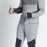 Airblaster Ninja Suit Pro II 2023 - Black snowsuit with white accents and a blue logo on chest.