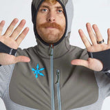 Airblaster Ninja Suit Pro II 2023 - Black suit with a black zipper and white accents on the shoulders, chest, and wrists.