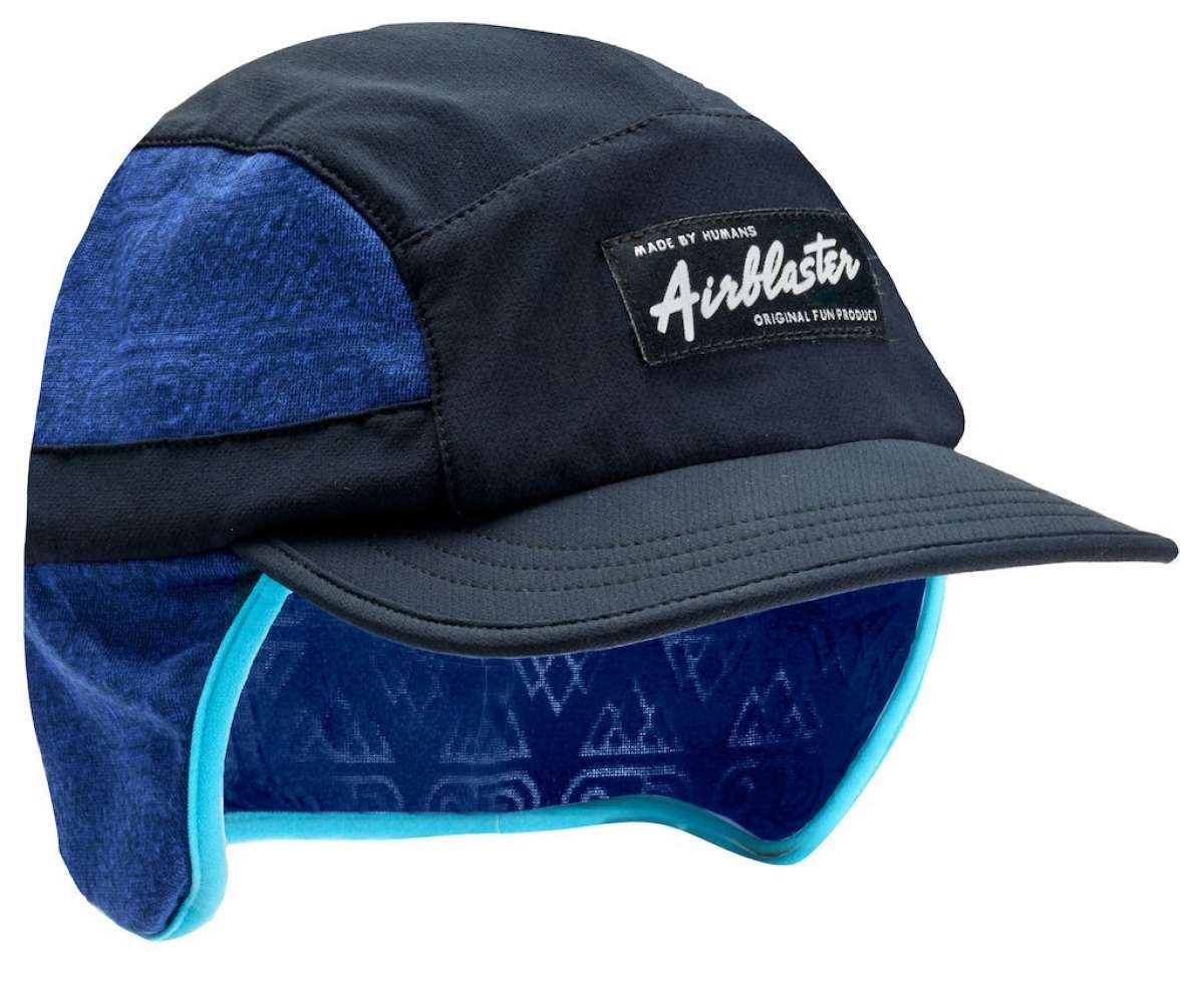 Airblaster Quick Strike Cap 2024 - Black cap with white logo on front and black strap at back.