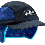 Airblaster Quick Strike Cap 2024 - Black cap with white logo on front and black strap at back.