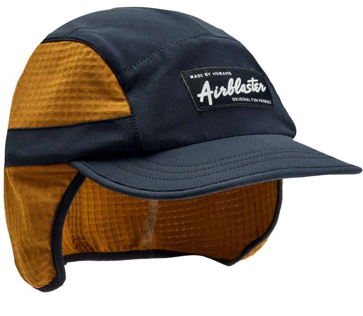 Airblaster Quick Strike Cap 2024 - Black cap with white logo on front and black strap at back.