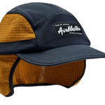 Airblaster Quick Strike Cap 2024 - Black cap with white logo on front and black strap at back.