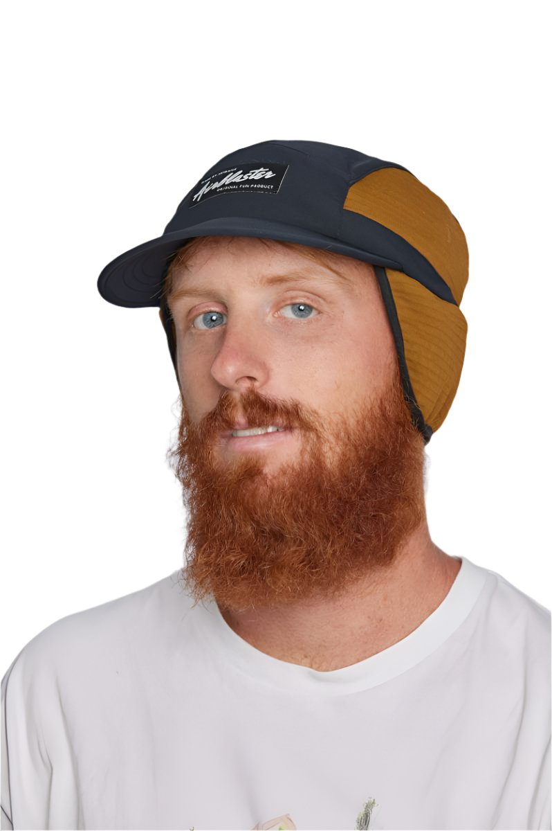 Airblaster Quick Strike Cap 2024 - Black cap with white logo on front and black strap at back.