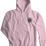 Airblaster Volcanic Surf Club Hoodie 2023 - A light gray hoodie with a black logo on the chest featuring a volcano and the words "Volcanic Surf Club".