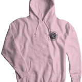 Airblaster Volcanic Surf Club Hoodie 2023 - A light gray hoodie with a black logo on the chest featuring a volcano and the words "Volcanic Surf Club".