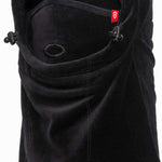 Airhole Milk Fleece Helmet Fit Airhood - Black fleece balaclava with a small red logo on the right side.