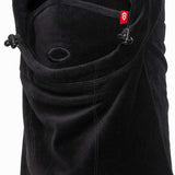 Airhole Milk Fleece Helmet Fit Airhood - Black fleece balaclava with a small red logo on the right side.