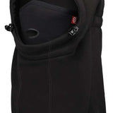 Airhole Airhood Polar Helmet Fit - Black helmet with a white logo on the side and chin strap.