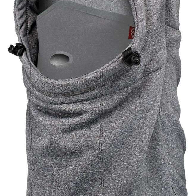 Airhole Airhood Polar Helmet Fit - 2024 model with a sleek black design and silver accents on the chin strap.