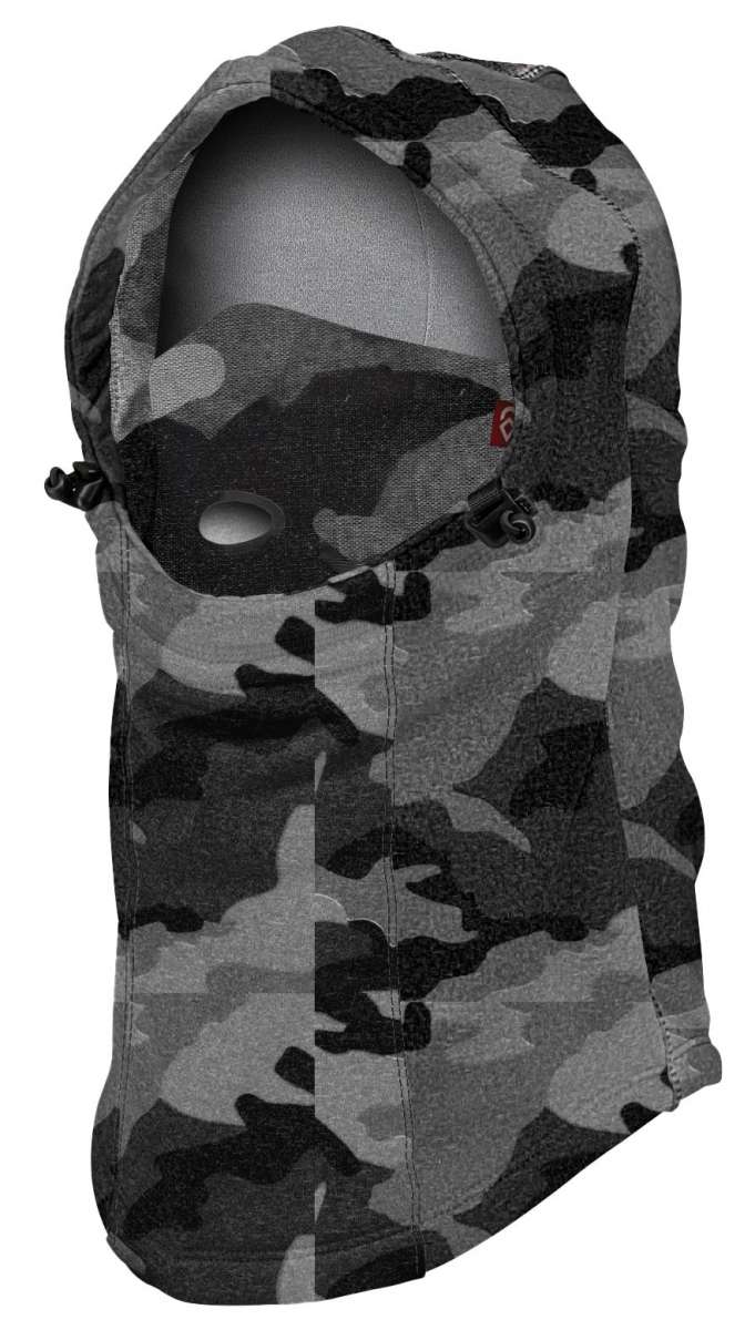 Airhole Airhood Polar Helmet Fit - Black helmet with a white logo on the side and a black strap in front.