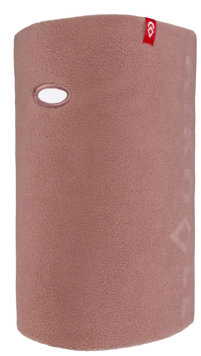 Airhole Airtube Classic Microfleece 2024 - Beige fleece tube with a small oval hole on one side and a red tag at the top.