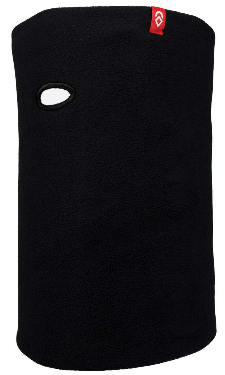 Airhole Airtube Classic Microfleece - Black fleece balaclava with a small oval cutout on the left side of the face.