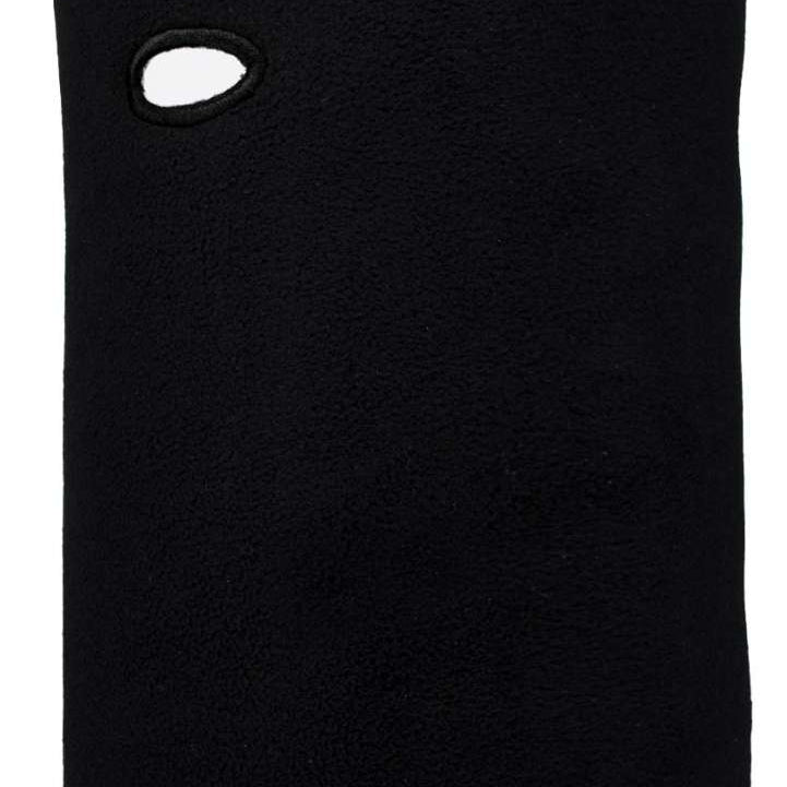 Airhole Airtube Classic Microfleece - Black fleece balaclava with a small oval cutout on the left side of the face.