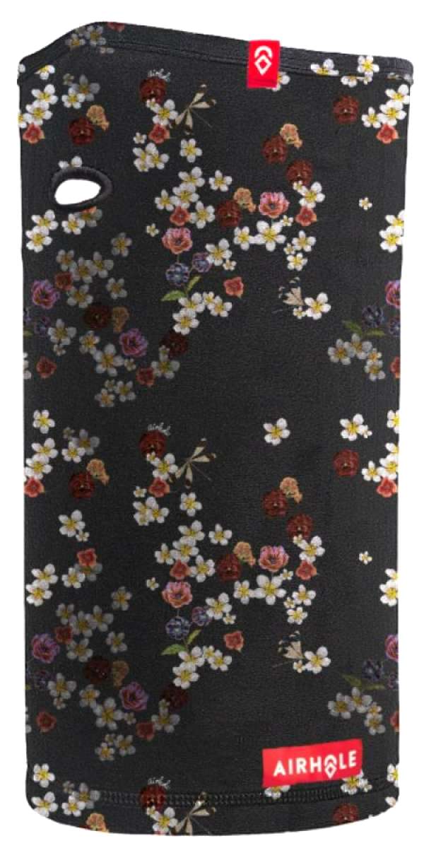 Airhole Ergo Milk Fleece Airtube - A black tube with a floral pattern of small white, pink, and yellow flowers.