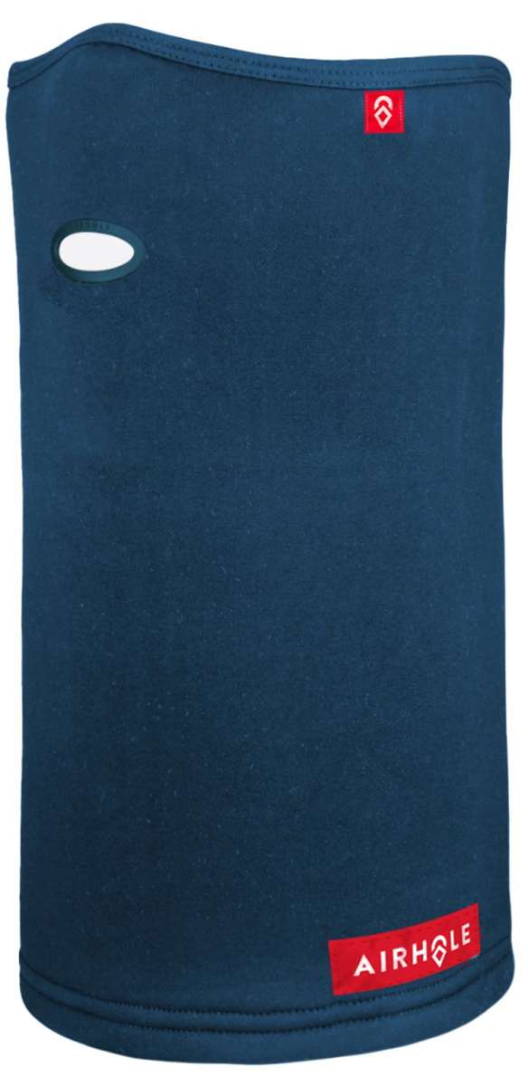 Airhole Airtube Ergo Polar 2024 - Black balaclava with a red logo on the forehead and white trim around the edges.