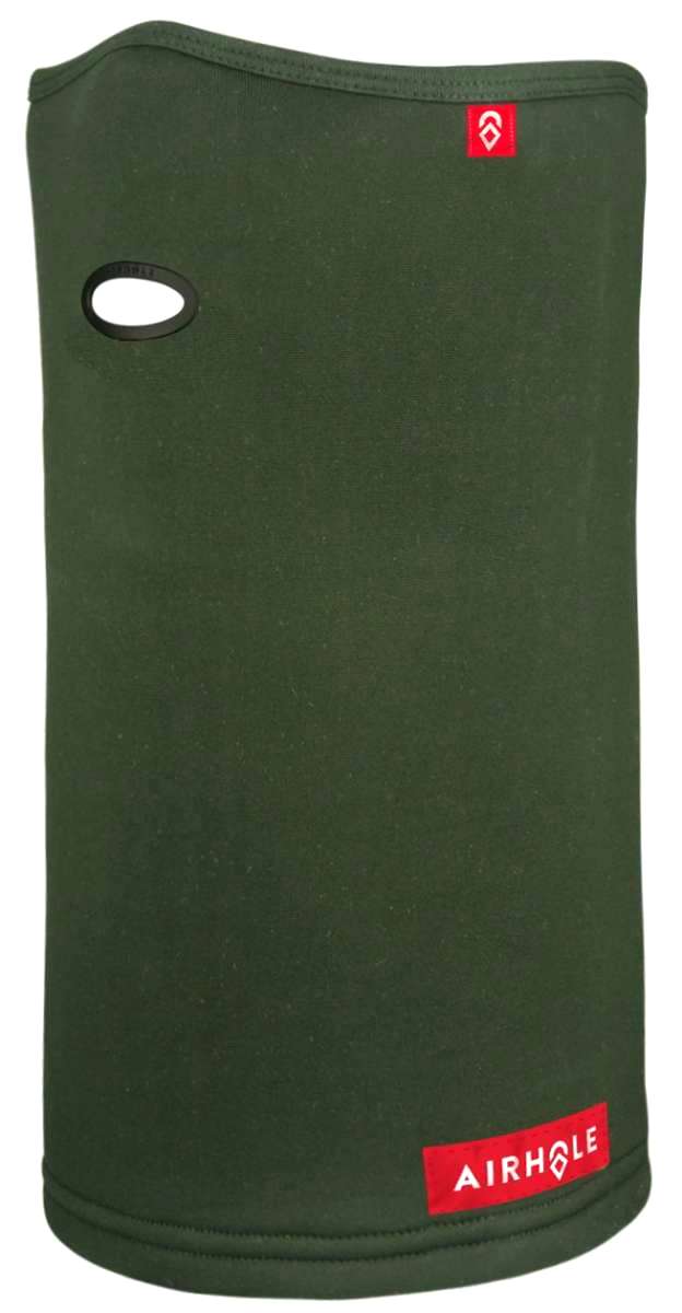 Airhole Ergo Polar Fleece Airtube - Dark green fleece tube with a small white logo on top and red label at bottom.