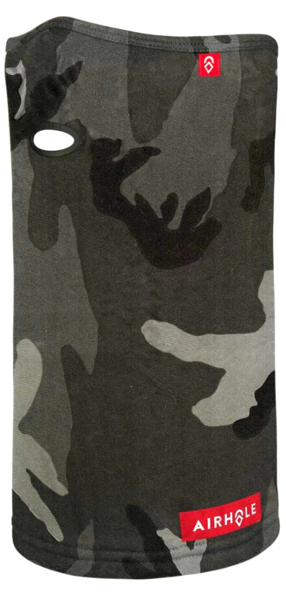 Airhole Ergo Polar Fleece Airtube - Black fleece tube with white logo and red tag on top.