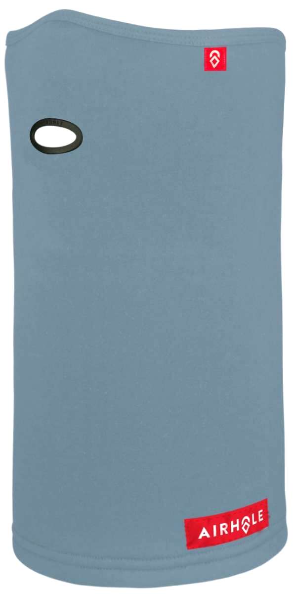 Airhole Ergo Polar Fleece Airtube - Light gray fleece tube with a small red logo featuring white lettering and geometric shapes on the upper left side.