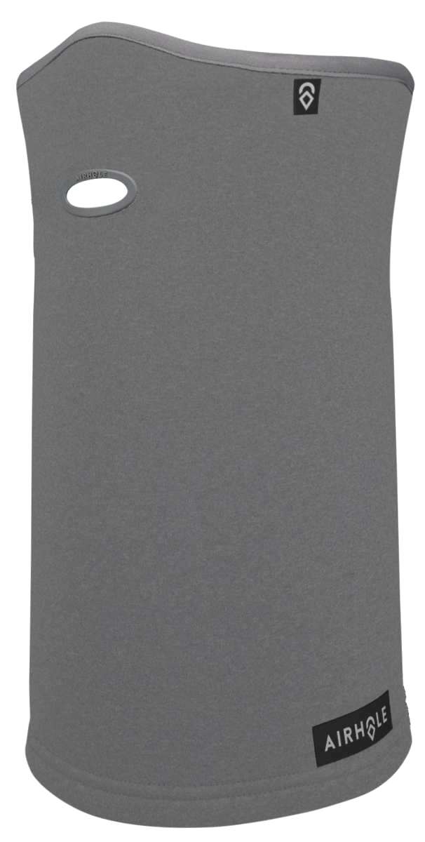 Airhole Airtube Ergo PolarTec Power Dry Stretch 2023 - Gray fleece mitten with a distinctive white logo on the cuff and a black strap at the wrist.