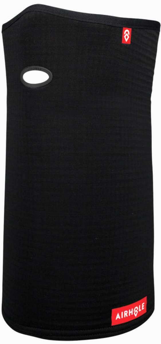 Airhole Ergo Waffle Fleece Airtube - Black fleece tube with a waffle pattern and an opening for the mouth on one side.